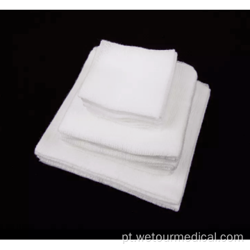 Cotonete de gaze médica descartável de algodão esterilizado branco absorvente